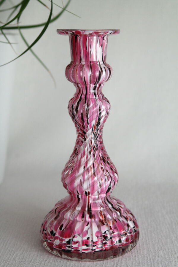 Vase verre de Clichy Legras Rose début XXème