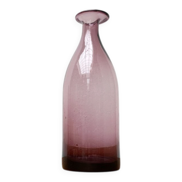 Vase en verre bouteille danois du milieu du siècle, années 1960