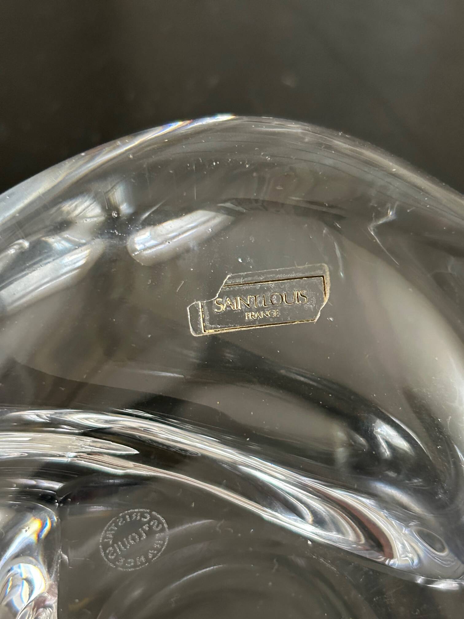 Saint Louis crystal pocket tray