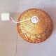 Woven wicker pendant light, 1970s.