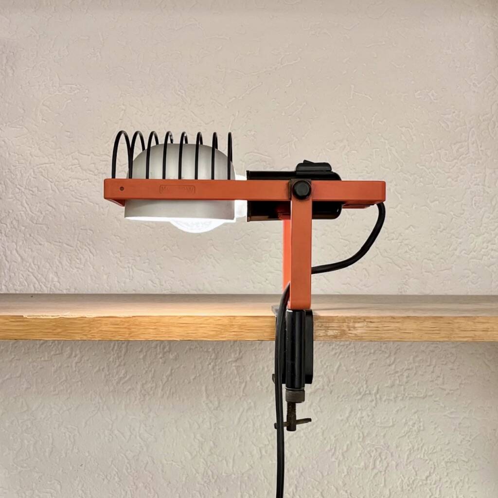 Sintesi clamp lamp by Artemide Ernesto Gismondi Italy circa 1975