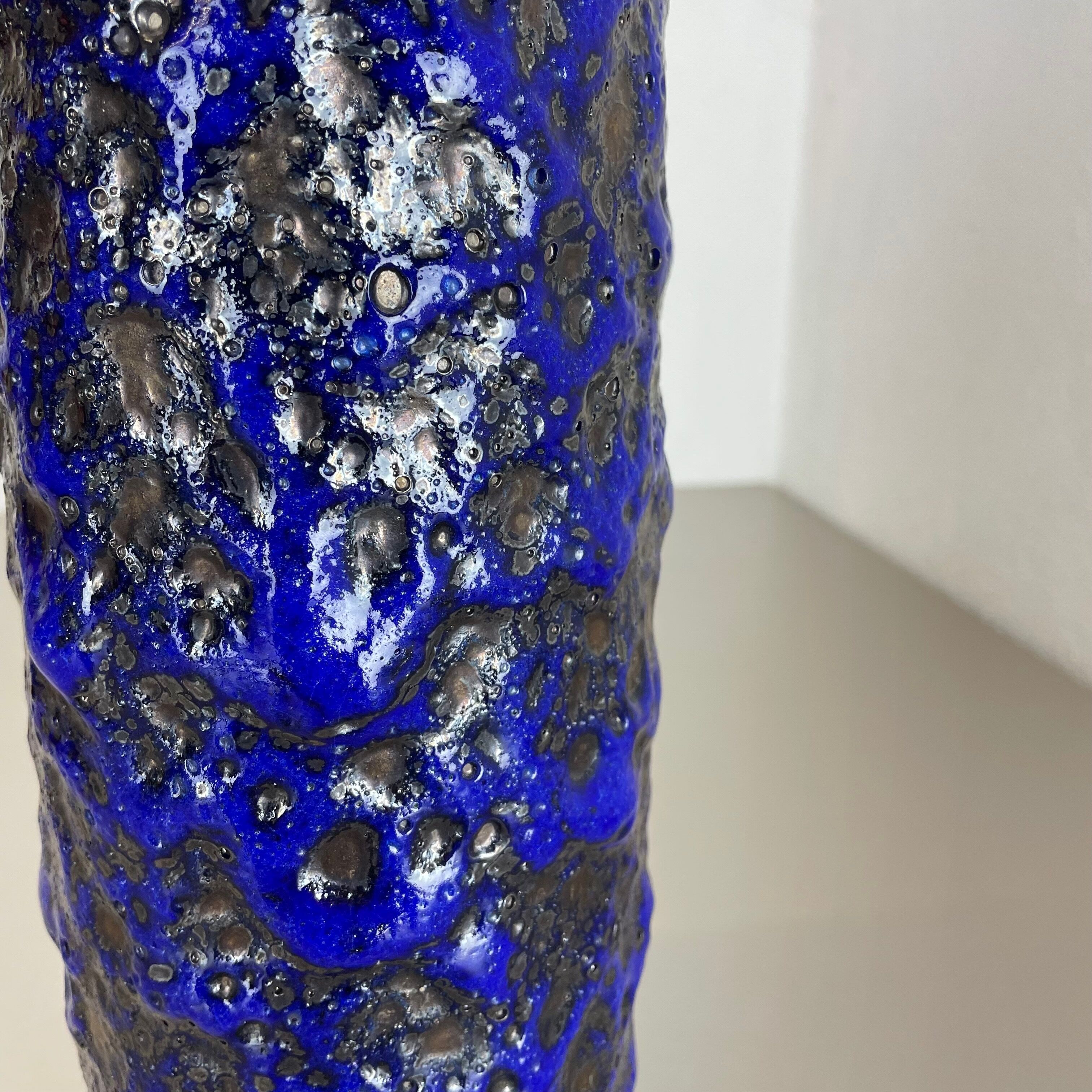 Rare Super Color Crusty Fat Lava Multi-Color Vase Scheurich, Germany WGP, 1970s