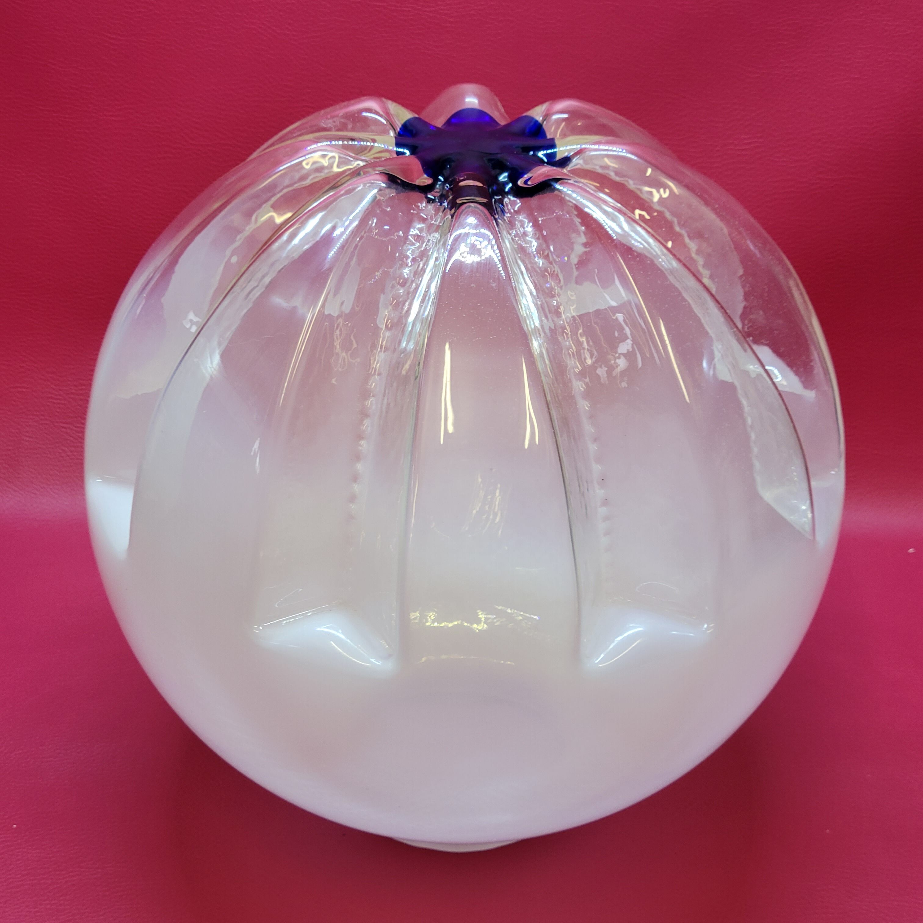 Globe Boule Pour Suspension Ou Lampe Lampadaire Vintage Mazzega Italie 1970 30cm