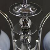 1960s Chrome Plated Chandelier with Murano Glass, Italy