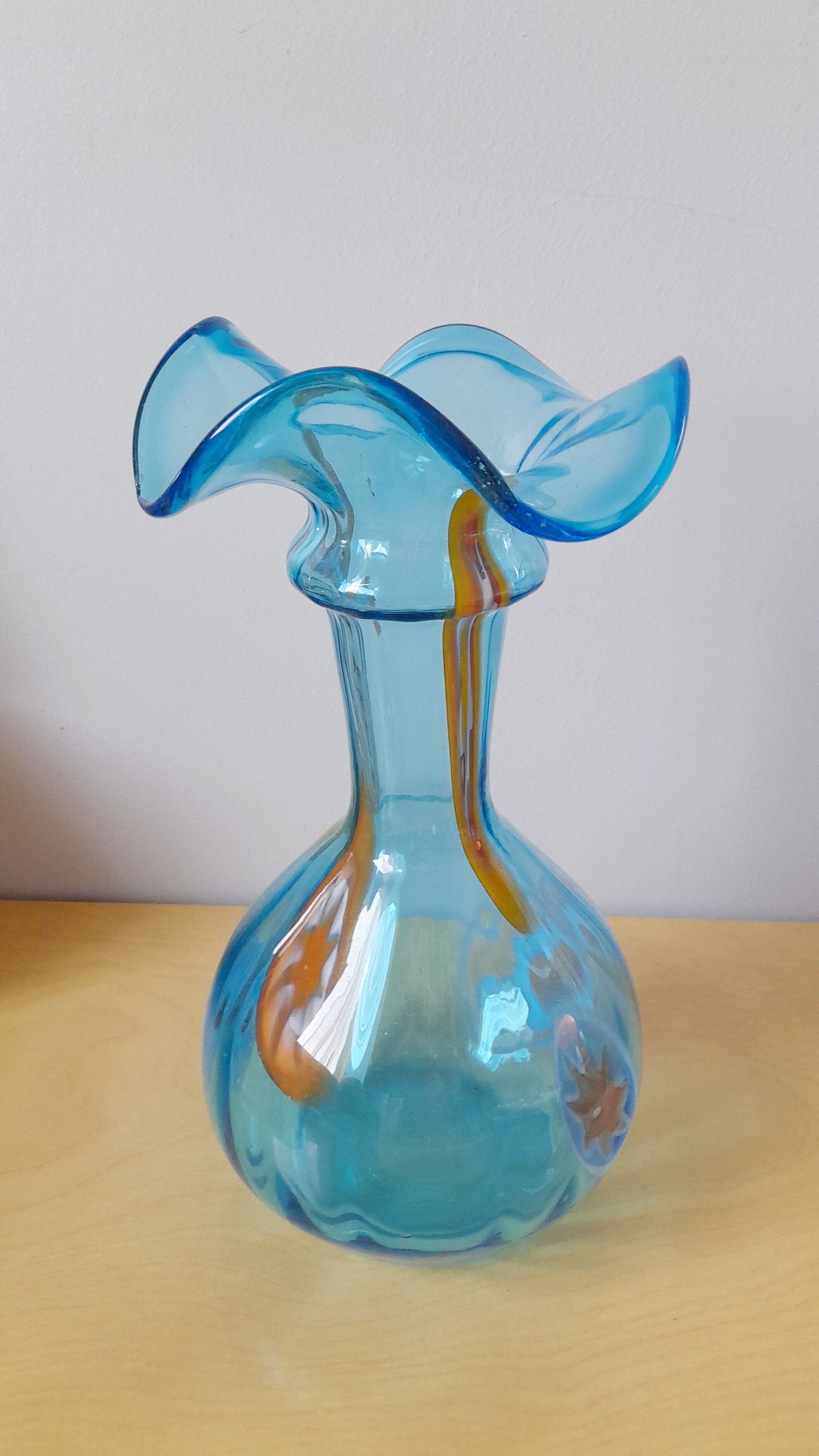Millefiori Murano collar vase