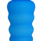 Paire de vases en satin bleu, verre de Murano vintage