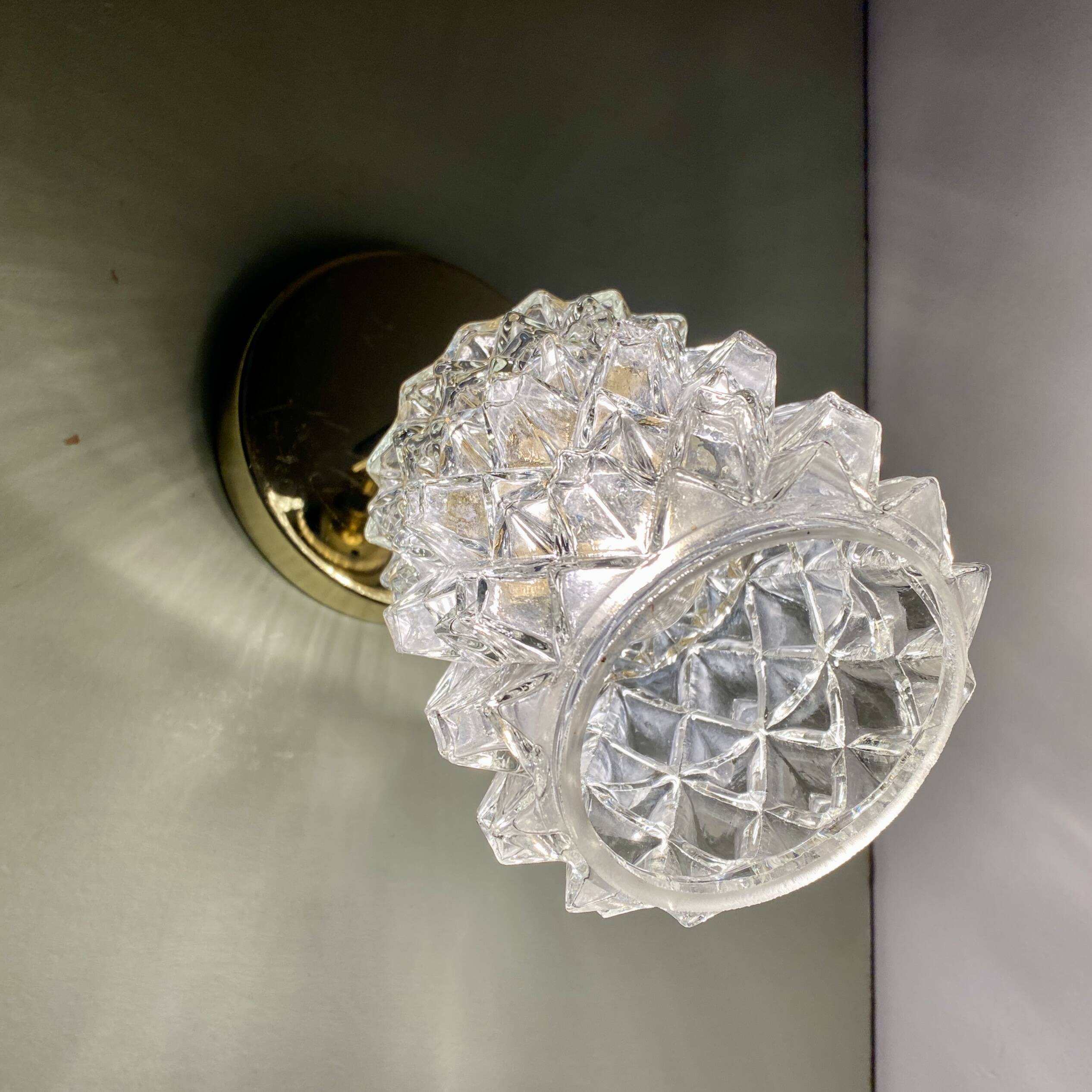 Vintage molded glass globe wall light