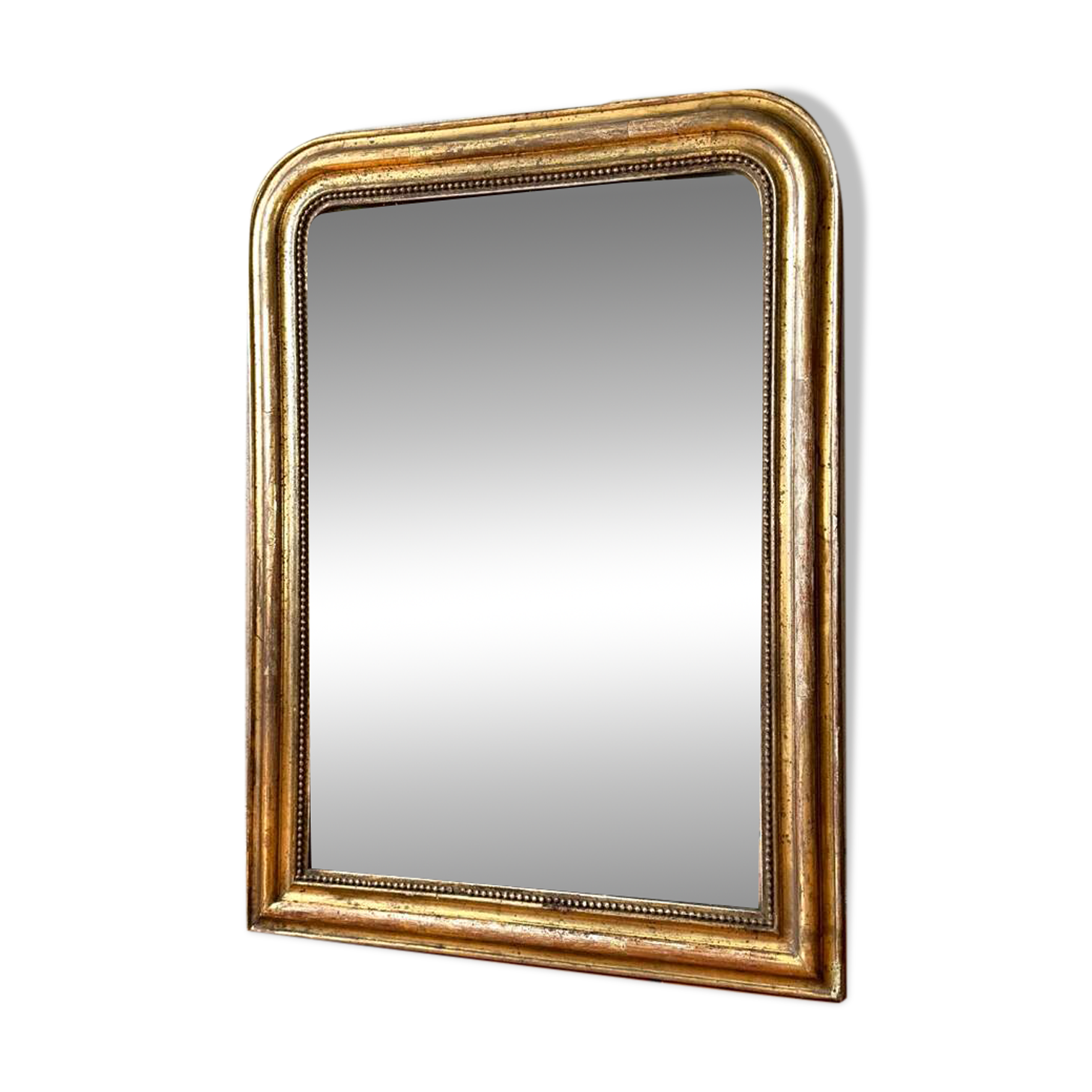 Antique Louis-Philippe gilded mirror from the 19th century
