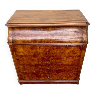 Commode de toilette Louis Philippe coiffeuse 4 tiroirs