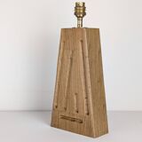 Solid oak lamp base