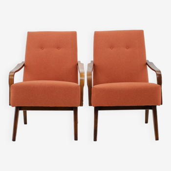 1960s Pair of Vintage Armchairs, Czechoslovakia