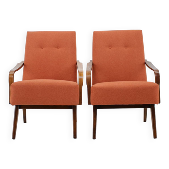 1960s Pair of Vintage Armchairs, Czechoslovakia