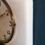 Vintage ceramic clock silent rectangular wall clock "Junghans white"