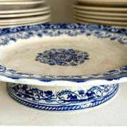 Jules Vieillard Bordeaux ironstone cake plate, "Louis XV" service