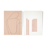 Pair of prints, abstract wall art set of two, 50x70cm