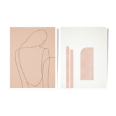 Pair of prints, abstract wall art set of two, 50x70cm