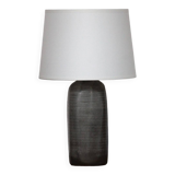 Enamelled stoneware ceramic lamp France 1970