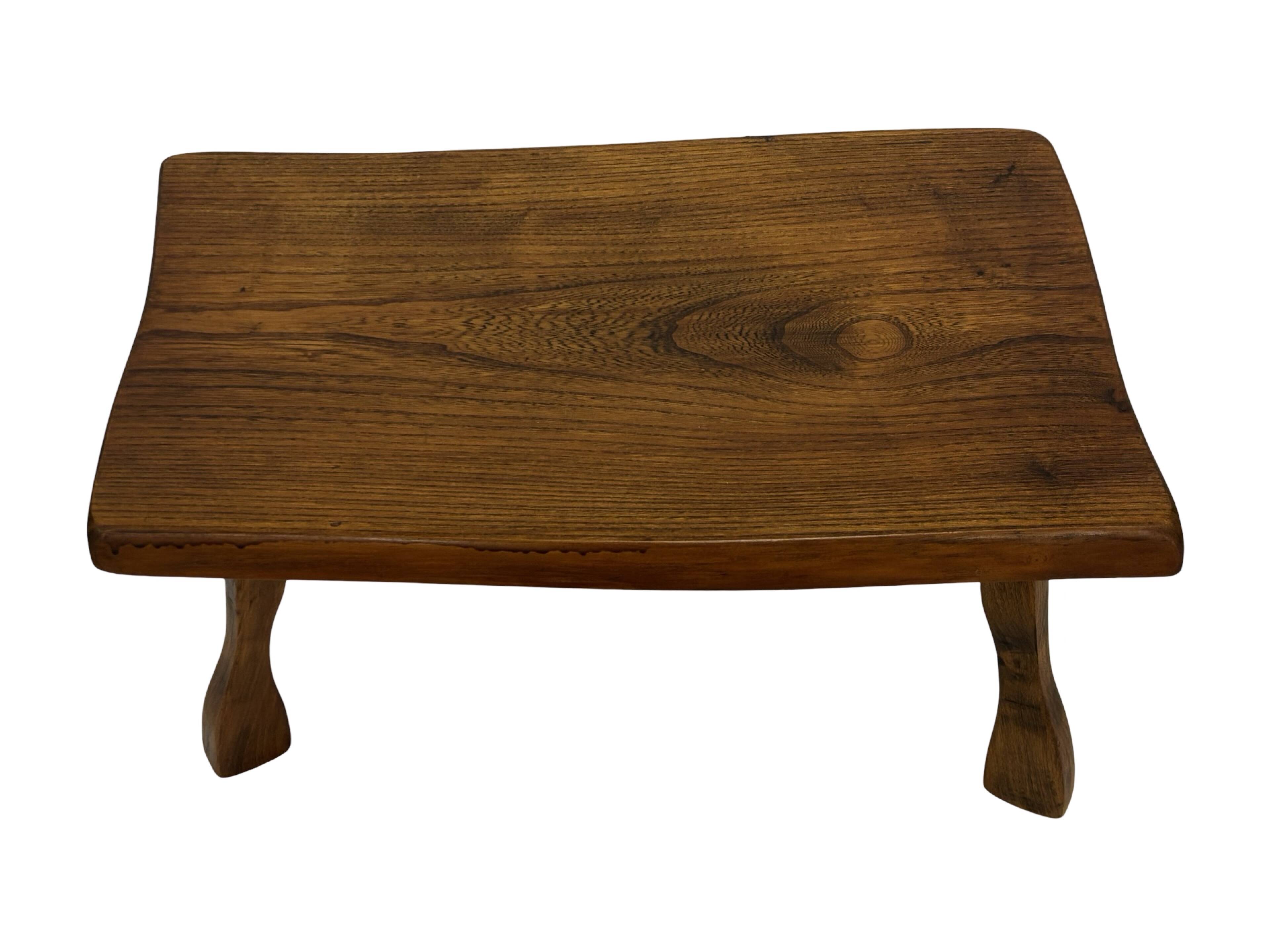 Vintage wooden side table small table wabi sabi natural design