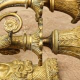 Paire d'appliques en bronze d'époque Empire