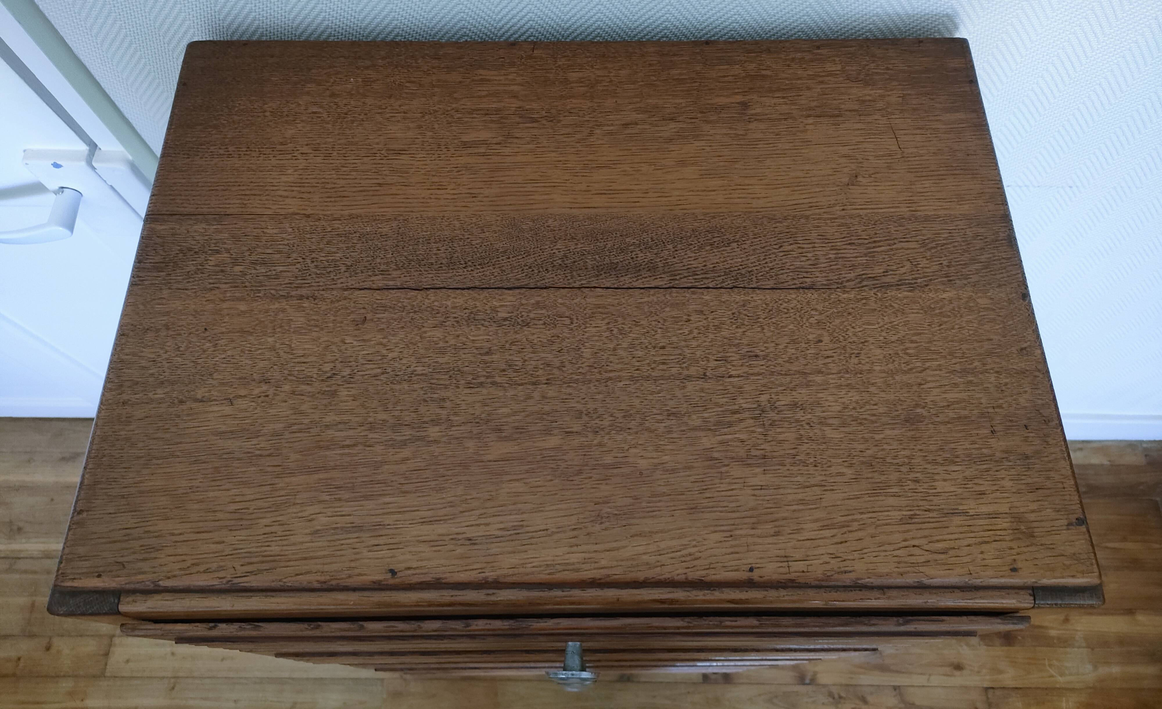 chest of drawers oak five drawers 1950s