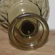 Vintage smoked glass footed bowl – Scalloped edge compote – Ø 23 cm