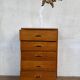 Vintage honey oak chest of drawers – Compass legs