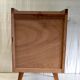 Vintage solid wood chest of drawers with rattan decor - 60s/70s