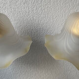 Pair of vintage 80s flower lamps