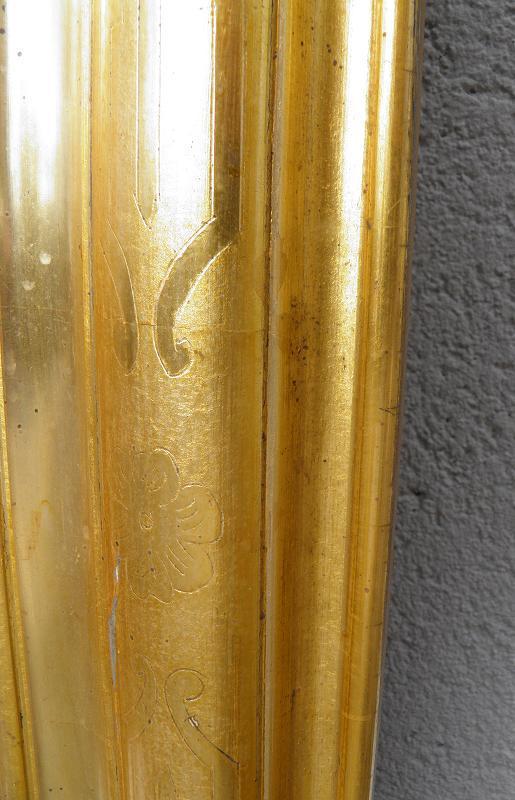 Old gilded wooden mirror in the Napoleon III style, 83x138cm