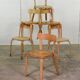 Rare ensemble de 6 chaises Alvar Aalto modèle 69 pour Artek