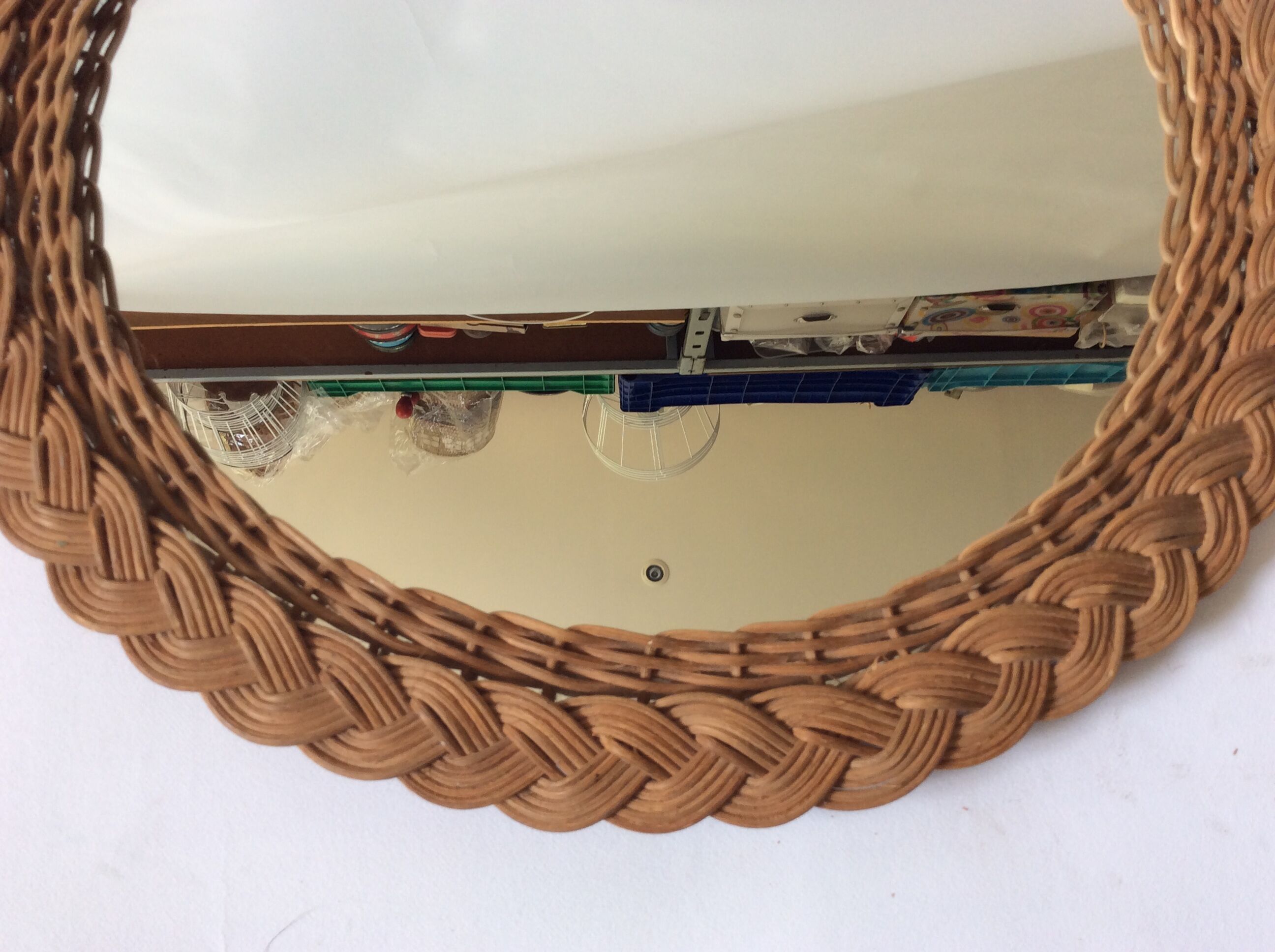 Wicker mirror 40x40cm