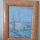 oil painting on hardboard signed Moretti