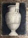 Neoclassical studio study of a marble jar, bas-relief, charcoal, 1920
