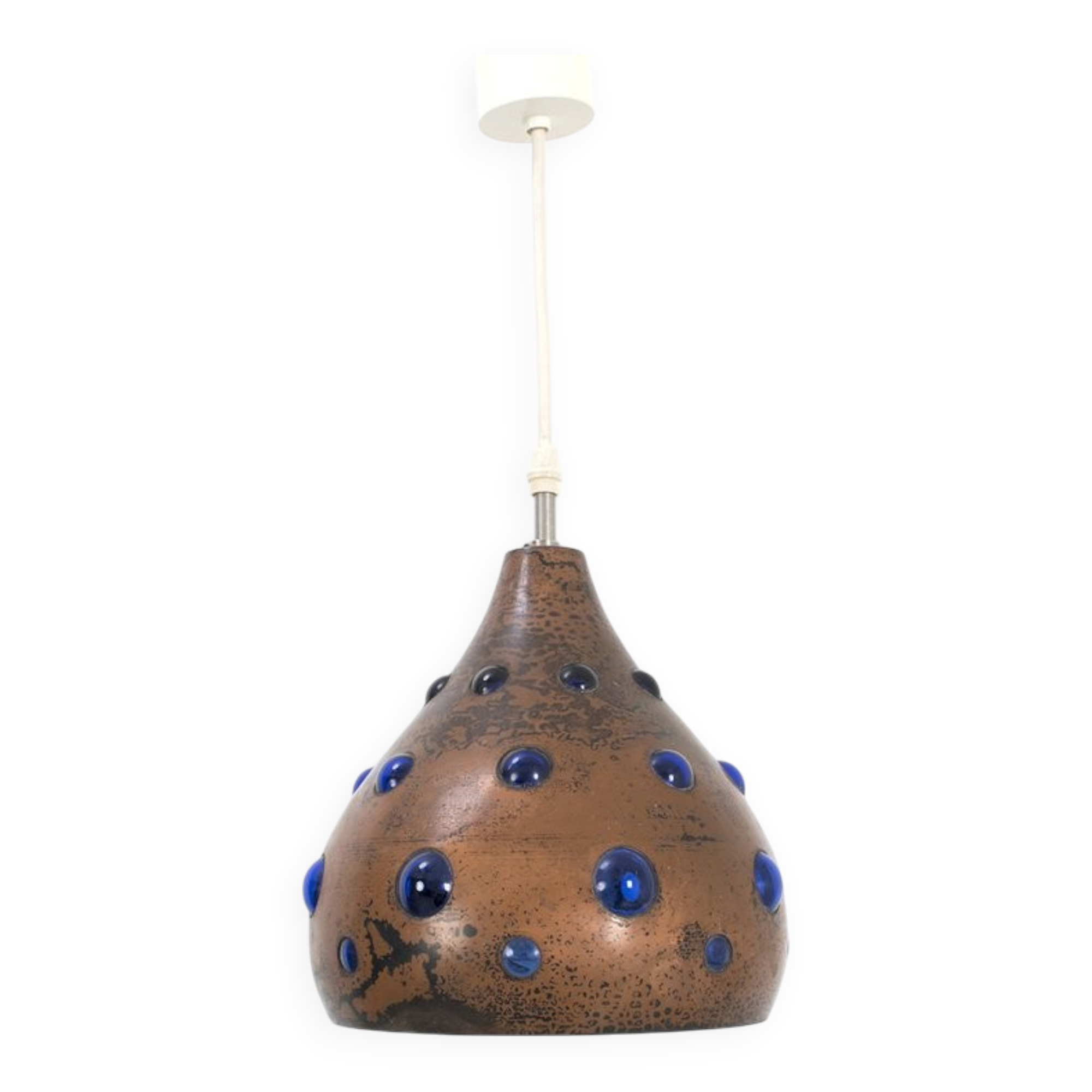 Lampe suspendue vintage couleur or
