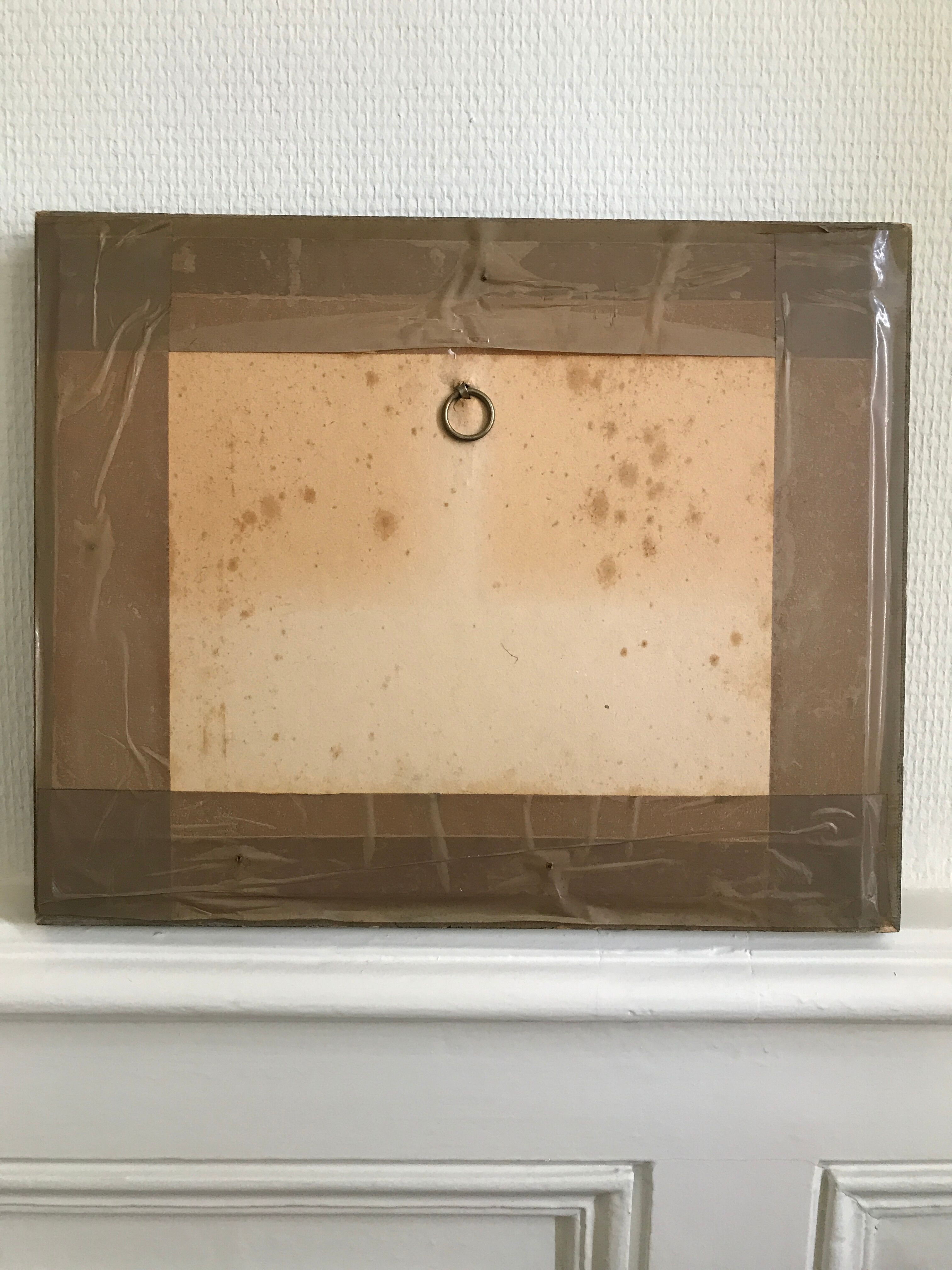 Framed drawing by Jean Fabius Henrion, year 92
