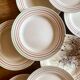 Set of 12 vintage flat plates, Jeannio de Gien model