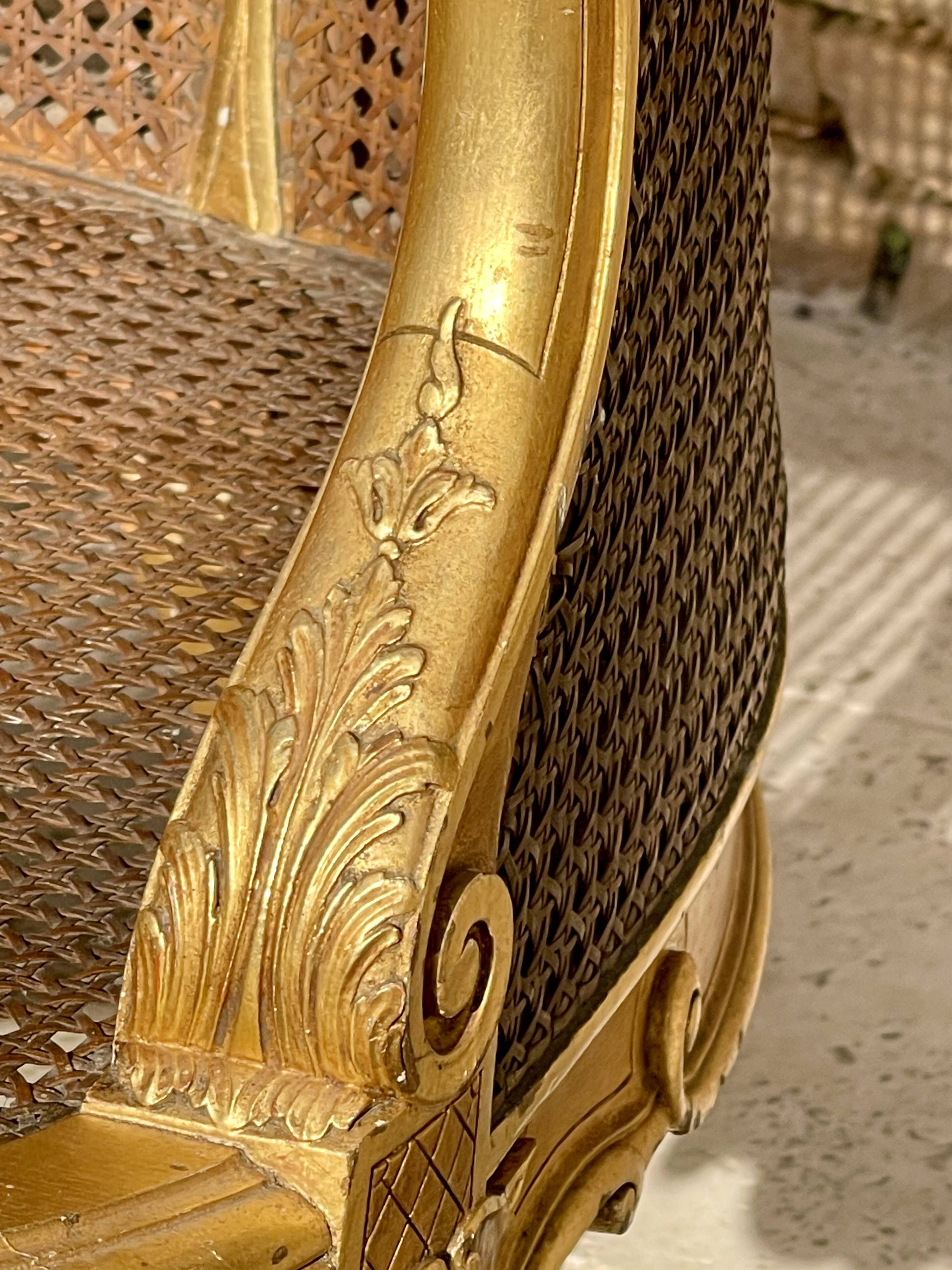 Louis XV Style Gilded Wood Bench