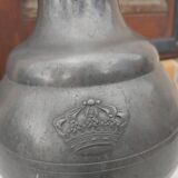 Old ewer in tin, many hallmarks - crowned eagle and others
