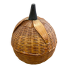Wicker rattan box in the shape of apple fruit