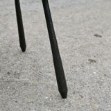 Brutalist coffee table, slate top and steel base, France, 1960s