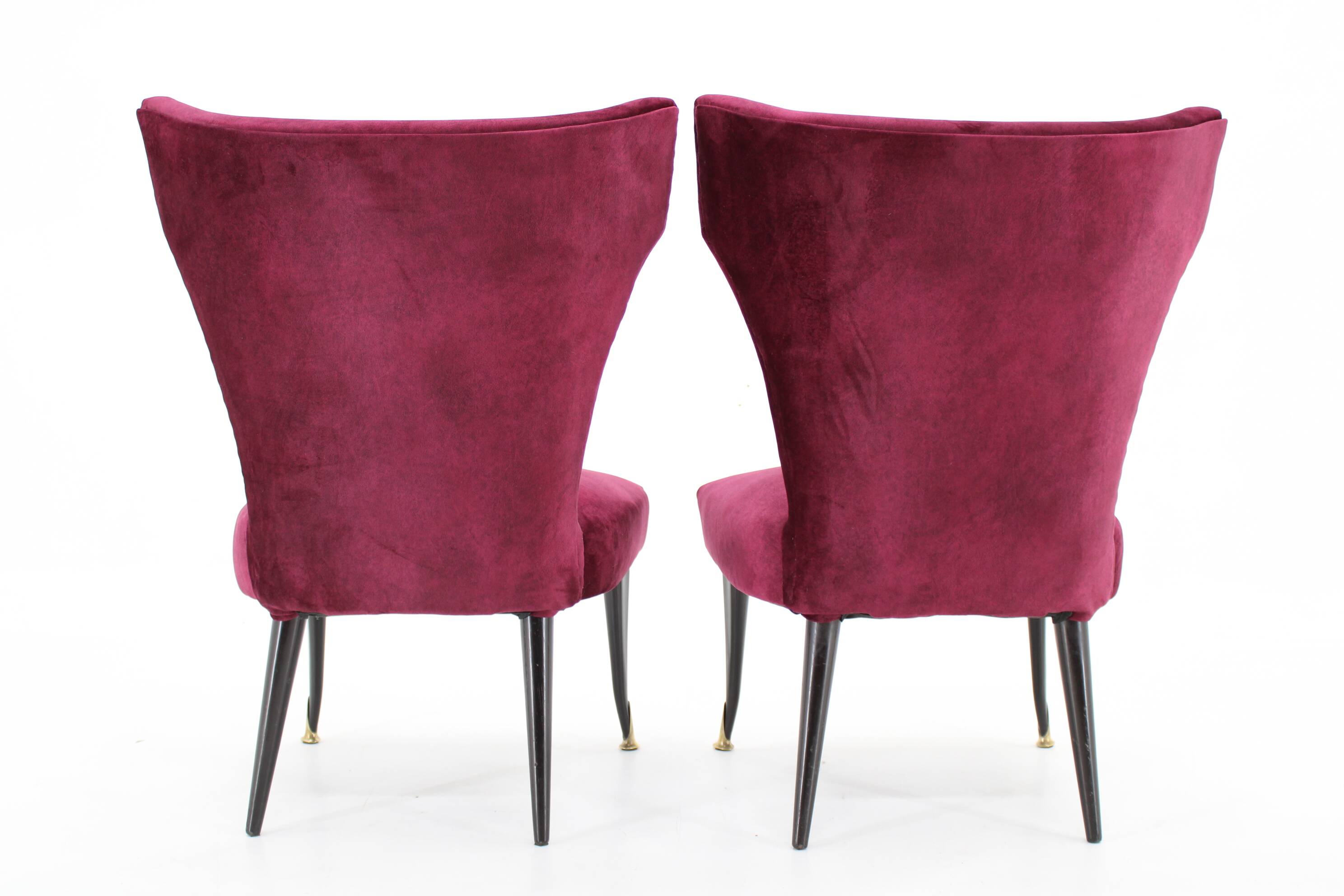 1950s Pair of Italian Chairs, Restored