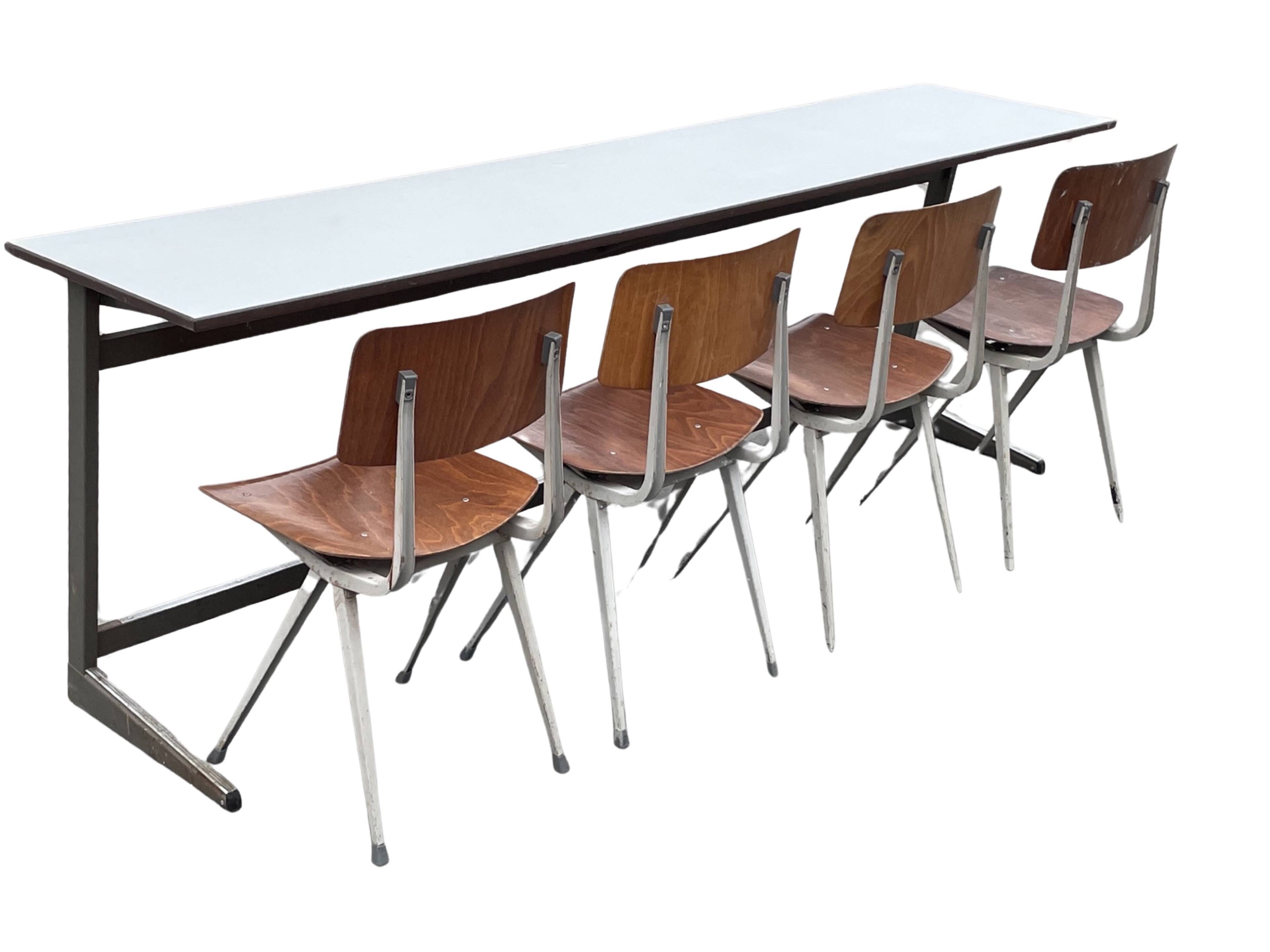 XXL industrial desk, minimalist design from the 50s