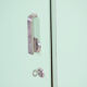 Turquoise Bauhaus three door wardrobe made in 1930s Czechia by Vichr a spol.