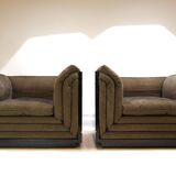 Set of 2 lounge chairs attributed to Pierre Cardin, 1970