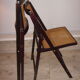 Pair of 1960/70 caning, wicker, rattan, wood folding chairs