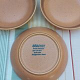 3 deep stoneware plates Sarreguemines Ardèche