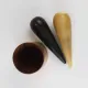 Carl Aubock II "The Bombs" salt and pepper shakers, walnut & horn, 1950s