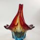 Free-form blue and burgundy crystal catchall – 1960s-70s