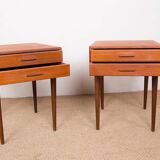 Pair of Danish teak bedside tables by PBJ Mobler 1960