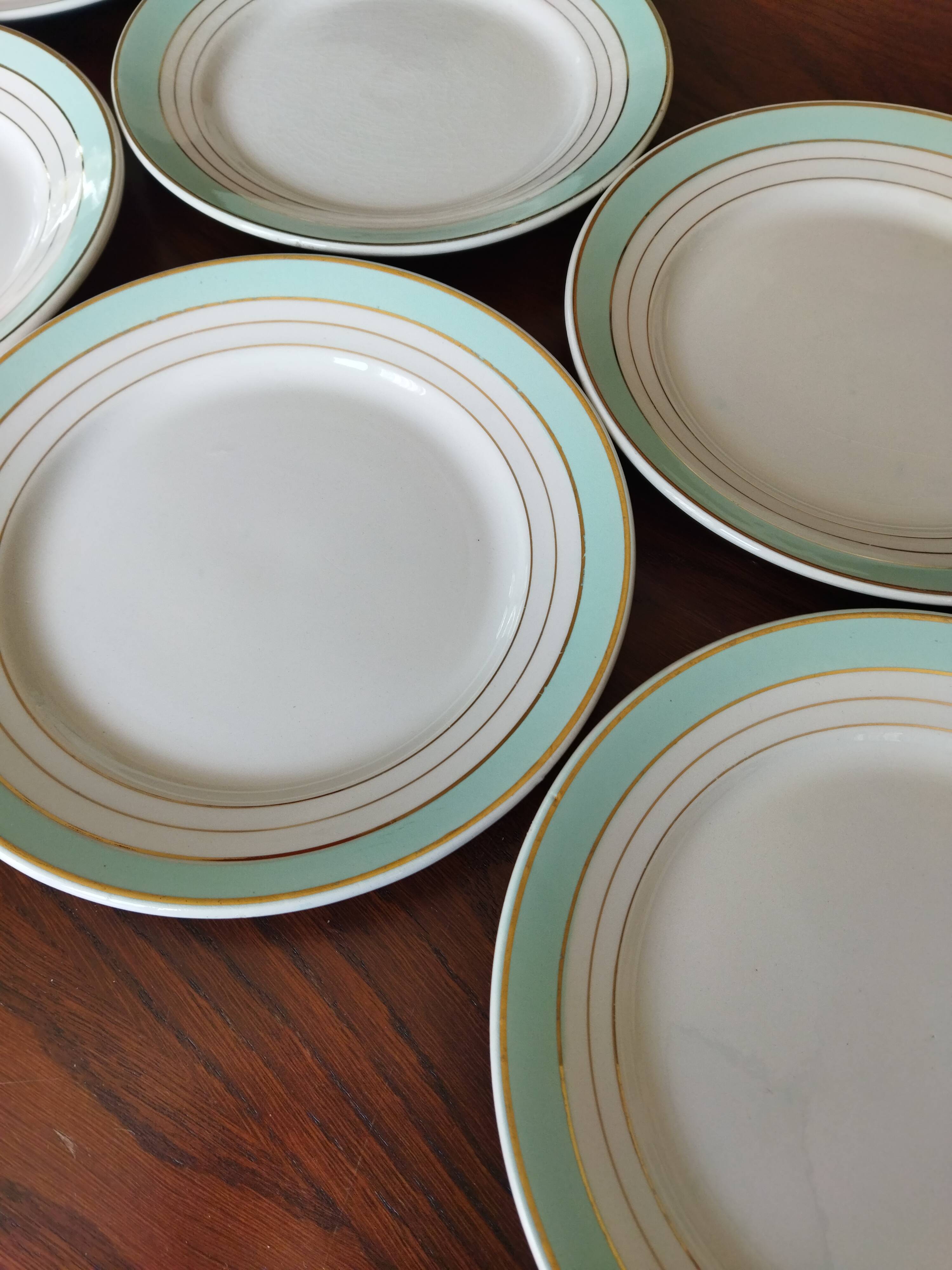 6 assiettes à dessert "Régence" K&G Lunéville